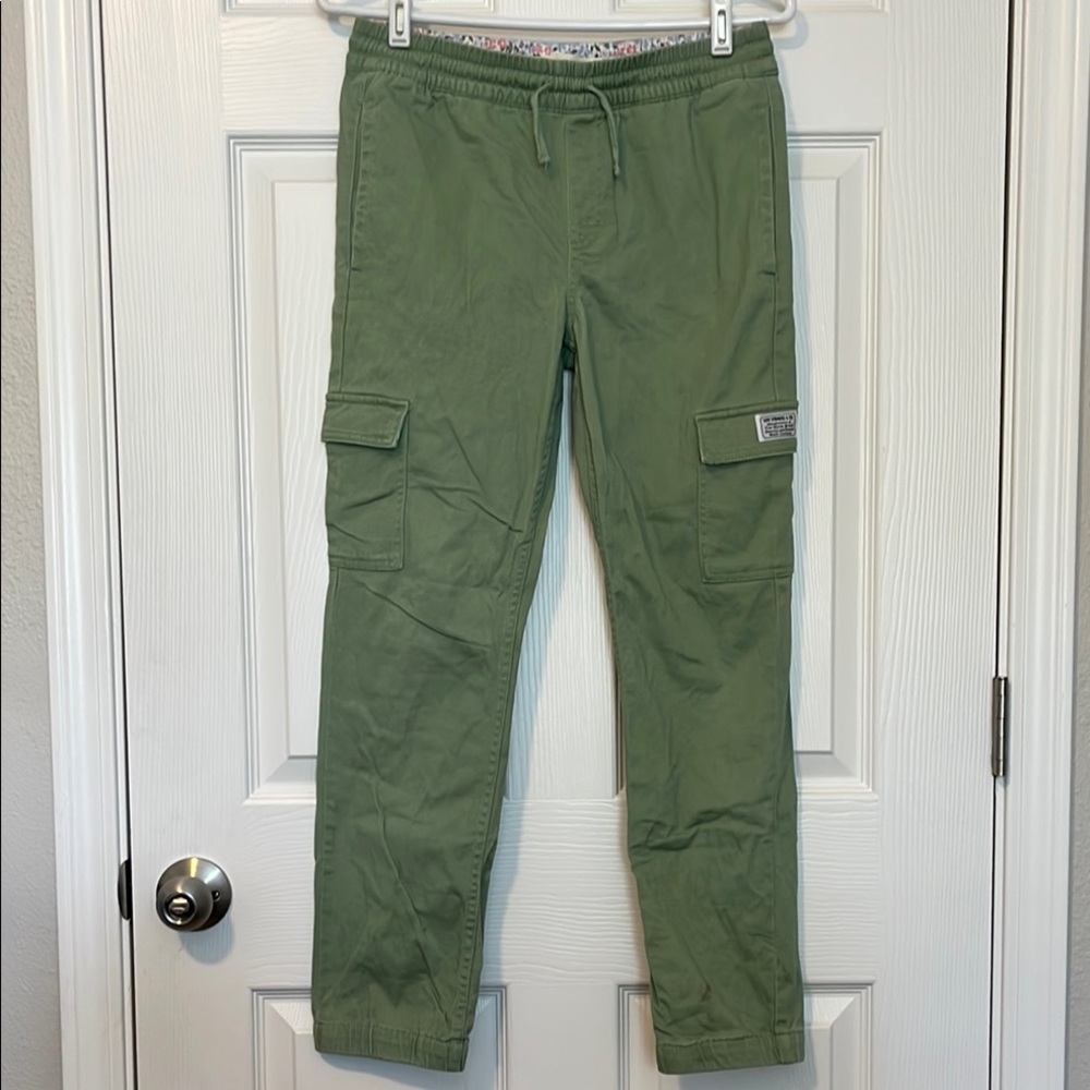 Kids Green Cargo Pants